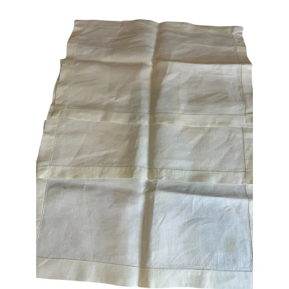 Vintage linen hemstitch